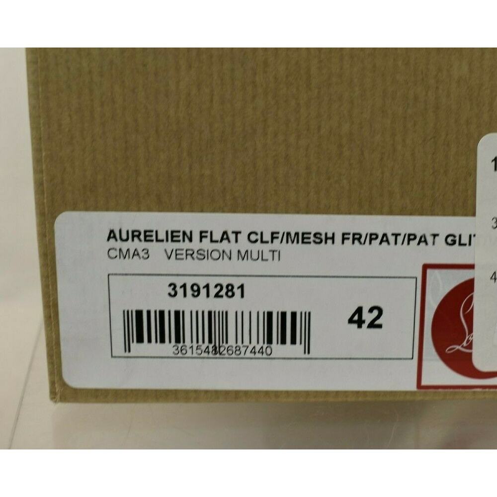 LOUBOUTIN AURELIEN MULTICOLOR MESH PATENT GLITTER LEATHER HI TOP SNEAKERS 42 9 - Picture 12 of 12